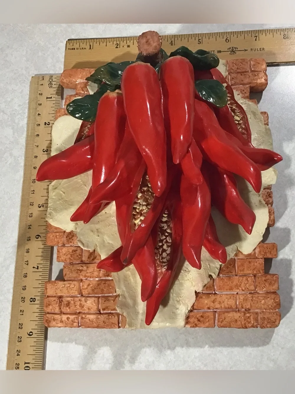 KMC Red Chili Pepper Resin Wall Accent Home Decor Vintage